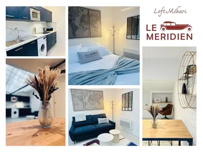 Cuisine ou kitchenette dans l'établissement Loft MEHARI - Le Méridien #Parking #Lave-linge #Clim #Netflix