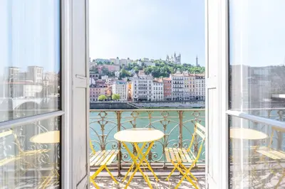 Balcon ou terrasse dans l'établissement Les balcons de Fourvière - Apartment with view
