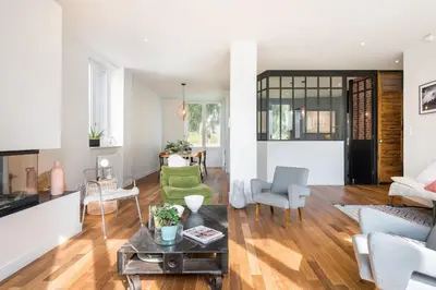 Coin salon dans l'établissement La Poste - Vintage style refurbished house