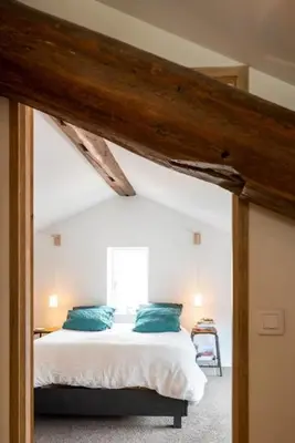 Un ou plusieurs lits dans un hébergement de l'établissement Le Duplex - Amazing flat overlooking the rooftops of Lyon