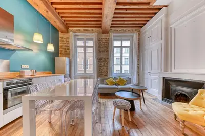 Coin salon dans l'établissement GuestReady - A classy stay in the heart of Lyon