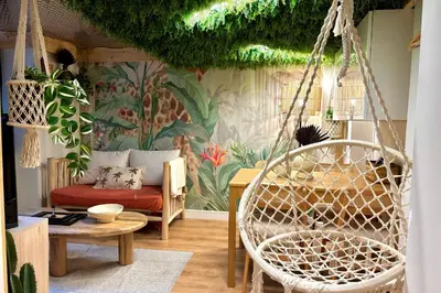 Coin salon dans l'établissement The Jungle - Superbe appartement au coeur de Lyon !