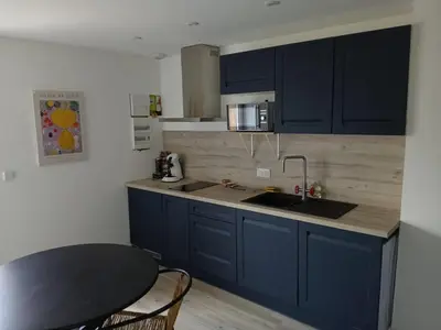 Cuisine ou kitchenette dans l'établissement Tropical marlieux