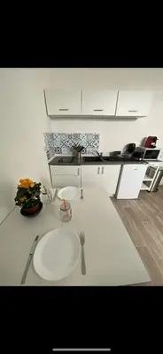 Cuisine ou kitchenette dans l'établissement Studio Cosy Proche Centre Ville
