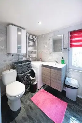 Salle de bains dans l'établissement Studio Moovy Proche Stade Groupama, LCLD ARENA , Eurexpo Lyon