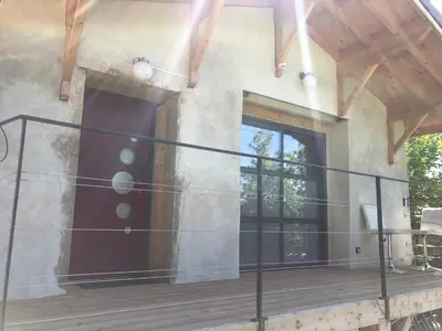 Balcon ou terrasse dans l'établissement la cerisiere