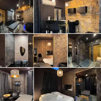 Cuisine ou kitchenette dans l'établissement love Room claire 1