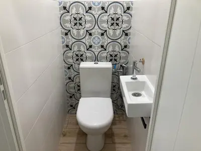 Salle de bains dans l'établissement Gîte de Chamelet - Nature et tranquillité