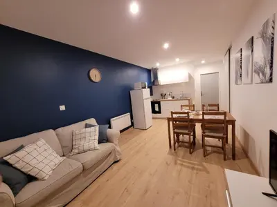 Coin salon dans l'établissement T2 spacieux centre-ville