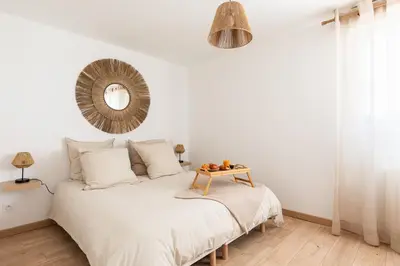 Un ou plusieurs lits dans un hébergement de l'établissement Douceur de Vivre Urbaine Jonage GROUPAMA STADIUM - ARENA - LYON AEROPORT SAINT EXUPERY - EUREXPO