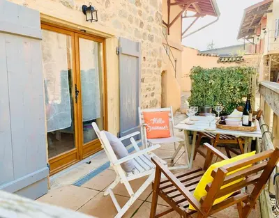 Balcon ou terrasse dans l'établissement Bienvenue au Clos d Albertine