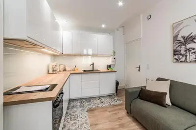 Cuisine ou kitchenette dans l'établissement All in Lyon | Élégant T2 aux Gratte-Ciel