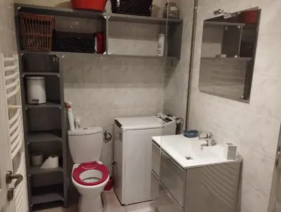 Salle de bains dans l'établissement T2 rénové avec parking privé à proximité de LYON