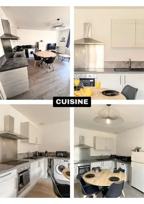 Cuisine ou kitchenette dans l'établissement Le Grand RepublicainT2