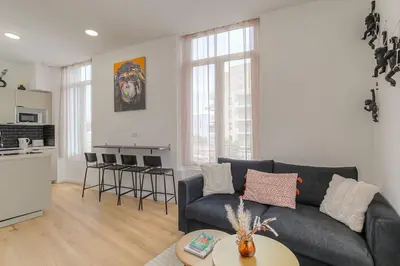 Cuisine ou kitchenette dans l'établissement Selva, appartement cozy, Lyon 8ème