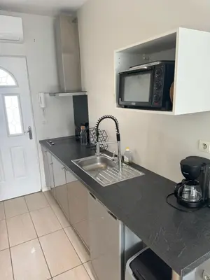 Cuisine ou kitchenette dans l'établissement Studio Gabriel