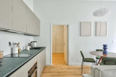 Cuisine ou kitchenette dans l'établissement NOCNOC L'Aramis