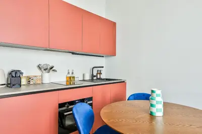 Cuisine ou kitchenette dans l'établissement NOCNOC L'Athos
