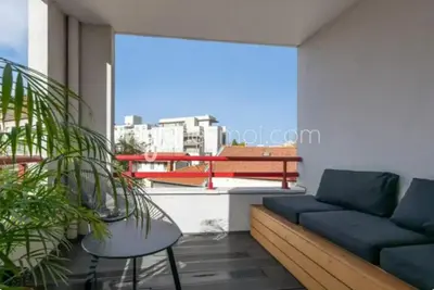 Balcon ou terrasse dans l'établissement Appartement 2 chambres-garage Lyon Montchat