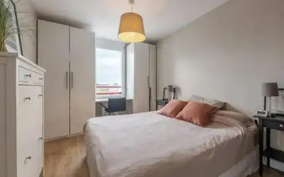 Un ou plusieurs lits dans un hébergement de l'établissement Appartement 2 chambres-garage Lyon Montchat