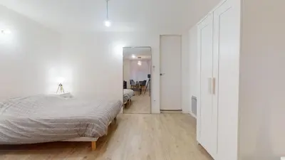 Un ou plusieurs lits dans un hébergement de l'établissement Studio Vieux Lyon Saint Georges