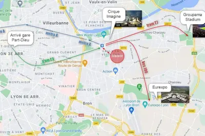 Plan de l'établissement Studio avec jardin-Proche LDLC-Groupama Stadium-Eurexpo-métro