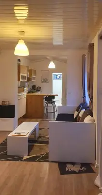 Cuisine ou kitchenette dans l'établissement Studio avec jardin-Proche LDLC-Groupama Stadium-Eurexpo-métro