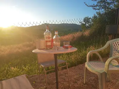 Boissons dans l'établissement La Roche - au calme face aux vignes -