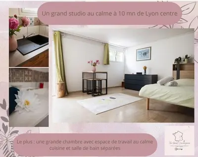 Plan de l'établissement Visitez Lyon Studio frais & cosy Lyon - Eurexpo - LDLC Arena