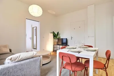 Coin salon dans l'établissement L'Origami - Lovely Newly Renovated Apartment with garage - Villeurbanne