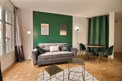 Coin salon dans l'établissement Le Tropical - Beautiful apartment - Lyon 7th
