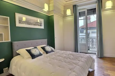 Un ou plusieurs lits dans un hébergement de l'établissement Chaponnay - Superb T2 Apartment - Lyon 3rd