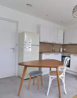 Cuisine ou kitchenette dans l'établissement Les Mimosas - T2 Ground Floor Apartment - Villeurbanne
