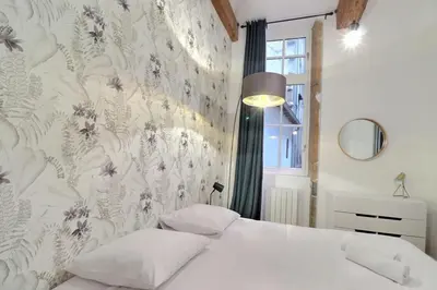 Un ou plusieurs lits dans un hébergement de l'établissement Le Pêcherie - Beautiful & Modern apartment - Lyon 1st