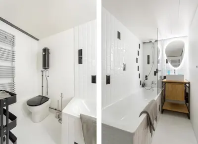 Salle de bains dans l'établissement Studio bohème-chic, coeur de Presqu'île, Perrache