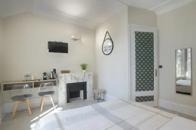 Un ou plusieurs lits dans un hébergement de l'établissement GAB HOUSE - Lyon Bron - Eurexpo City Living Stay