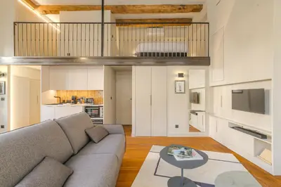 Cuisine ou kitchenette dans l'établissement Duplex lumineux et authentique, Vieux-Lyon