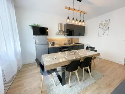 Cuisine ou kitchenette dans l'établissement Le Masséna - Lyon 6ème - Proche Parc Tête d'Or