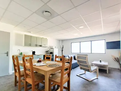 Cuisine ou kitchenette dans l'établissement La Gaufrette