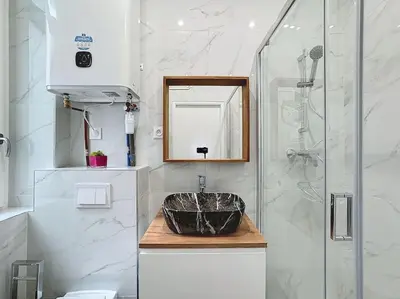 Salle de bains dans l'établissement Cosy appartement, Lyon Centre Capucins 2