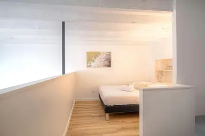 Un ou plusieurs lits dans un hébergement de l'établissement Appartement spacieux, proche gare, Lyon 3e