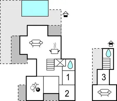 Plan de l'établissement Awesome Home In Meyzieu