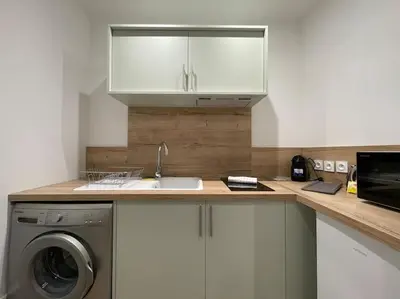 Cuisine ou kitchenette dans l'établissement Charmant appartement, coeur Presqu'île, Lyon 1er