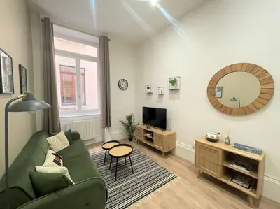 Télévision ou salle de divertissement dans l'établissement Charmant appartement, coeur Presqu'île, Lyon 1er