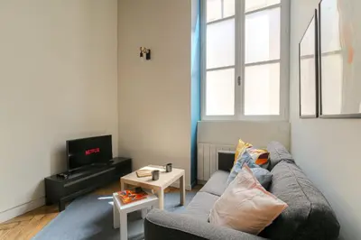 Télévision ou salle de divertissement dans l'établissement Atypique et Cosy Hôtel de Ville et quais du Rhône