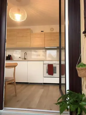 Cuisine ou kitchenette dans l'établissement Le Studio Lumière - Balcony - 5min Part-Dieu