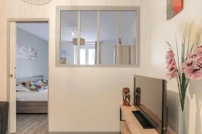 Télévision ou salle de divertissement dans l'établissement T2 charmant et bien équipé, Perrache, Confluence