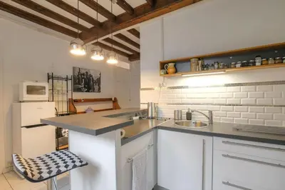 Cuisine ou kitchenette dans l'établissement Super appartement idéalement situé, Lyon 6eme