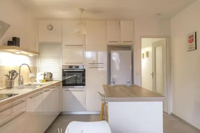 Cuisine ou kitchenette dans l'établissement Appartement spacieux et moderne, Lyon 6ème