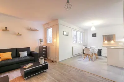 Cuisine ou kitchenette dans l'établissement Appartement spacieux et moderne, Lyon 6ème